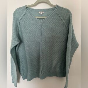 Danish Brand Part Two Seafoam Wool blend V-Neck Knit Sweater Medium